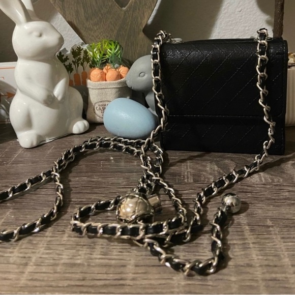 💣⛓️ Chanel Mini Pearl Crush Wallet Chain Adjustable Waist Bag Crossbody - Picture 5 of 14